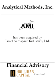 Analytical Methods, Inc - Financial Advisory Tombstone"