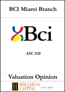 BCi Miami - ASC 820 - Valuation Opinion Tombstone"