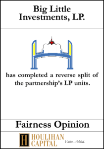 Big Little Investments - Fairness Opinion Tombstone"