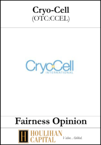 Cryocell - Fairness Opinion Tombstone"