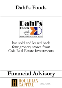 Dahl's Food - Financial Advisory Tombstone"