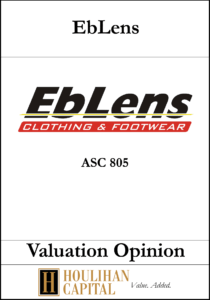 Eblens - ASC 805 - Valuation Opinion Tombstone"