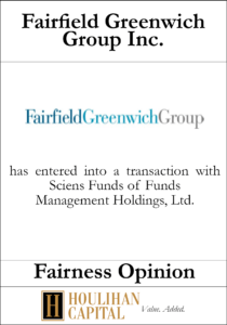 Fairfield Greenwich Group - Fairness Opinion Tombstone"