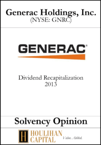 Generac Holdings - Solvency Opinion Tombstone"
