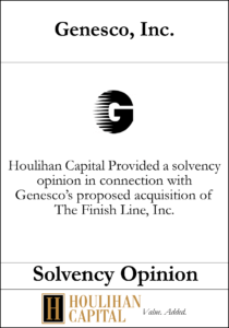 Genesco, Inc. - Solvency Opinion Tombstone"