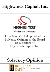Highwinds Capital - Solvency Opinion Tombstone"