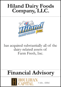 Hiland Diary Foods Company - Financial Advisory Tombstone"
