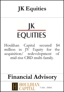 JK Equities - Financial Advisory Tombstone"