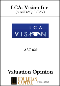 LCA Vision - ASC 820 - Valuation Opinion Tombstone"