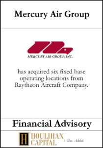 Mercury Air Group - Financial Advisory Tombstone"