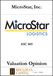 Microstar - ASC 805 - Valuation Opinion Tombstone"