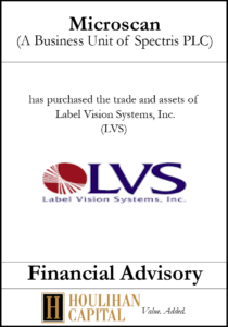 Microscan - Financial Advisory Tombstone"