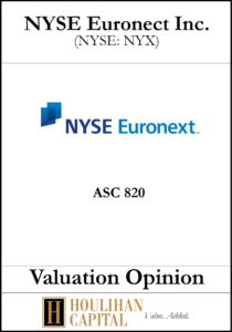 NYSE Euronect Inc - ASC 820 - Valuation Opinion Tombstone"