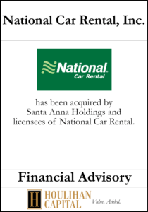 National Car Rental, Inc. - Financial Advisory Tombstone"