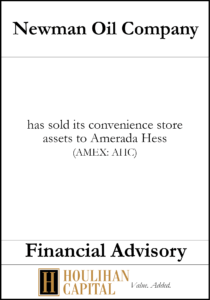 Newman Oil Company - Financial Advisory Tombstone"