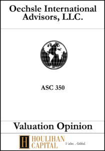 Oechsle International Advisors - ASC 350 - Valuation Opinion Tombstone"