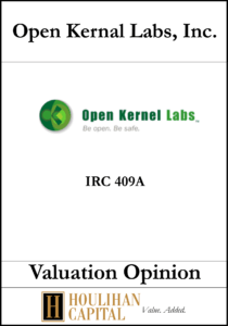 Open Kernal Labs, Inc. - 409A - Valuation Opinion Tombstone"