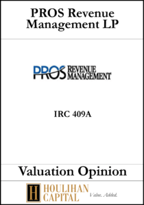 PROS Revenue Management - 409A - Valuation Opinion Tombstone"