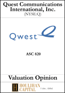 QWEST Communications International, Inc. - ASC 820 - Valuation Opinion Tombstone"