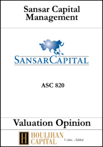 Sansar Capital Management - ASC 820 - Valuation Opinion Tombstone"