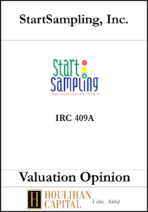 StartSampling - 409A - Valuation Opinion Tombstone"