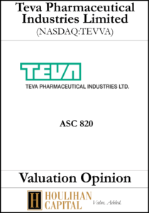 TEVA Pharmaceutical Industries Limited - ASC 820 - Valuation Opinion Tombstone"