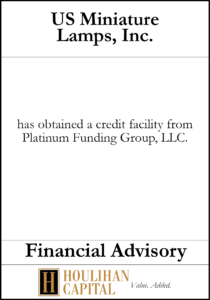 US Miniature Lamps Inc - Financial Advisory Tombstone"