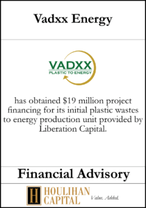 Vadxx Energy - Financial Advisory Tombstone"