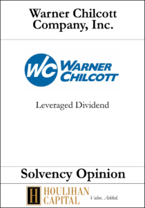 Warner Chilcott - Solvency Opinion Tombstone"