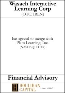 Wasach Interactive - Financial Advisory Tombstone"