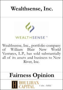 Wealthsense Inc - Fairness Opinion Tombstone"