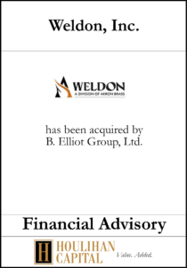Weldon - Financial Advisory Tombstone"