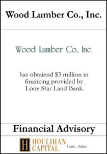 Wood Lumber Co - Financial Advisory Tombstone"