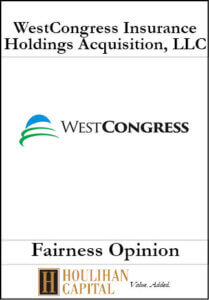 WestCongress - Fairness Opinion"